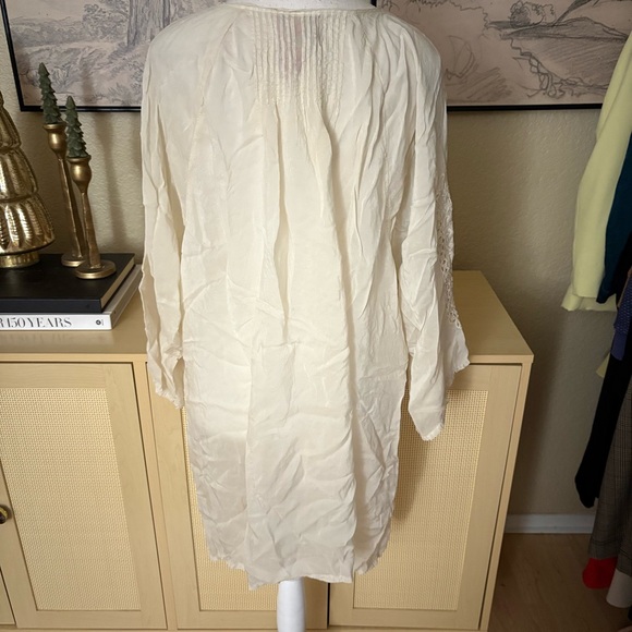 JOHNNY WAS Collection Liya Georgette Tunic Blouse Embroidery Eyelet Size 1X - Picture 4 of 8